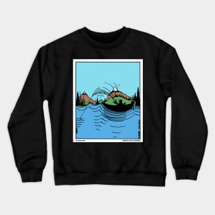 Fisherman Out On The Boat Fishing Novelty Gift Crewneck Sweatshirt